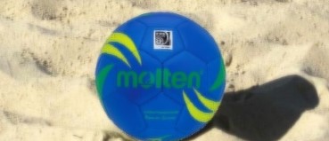 molten VGB500 beachsoccer football in sand